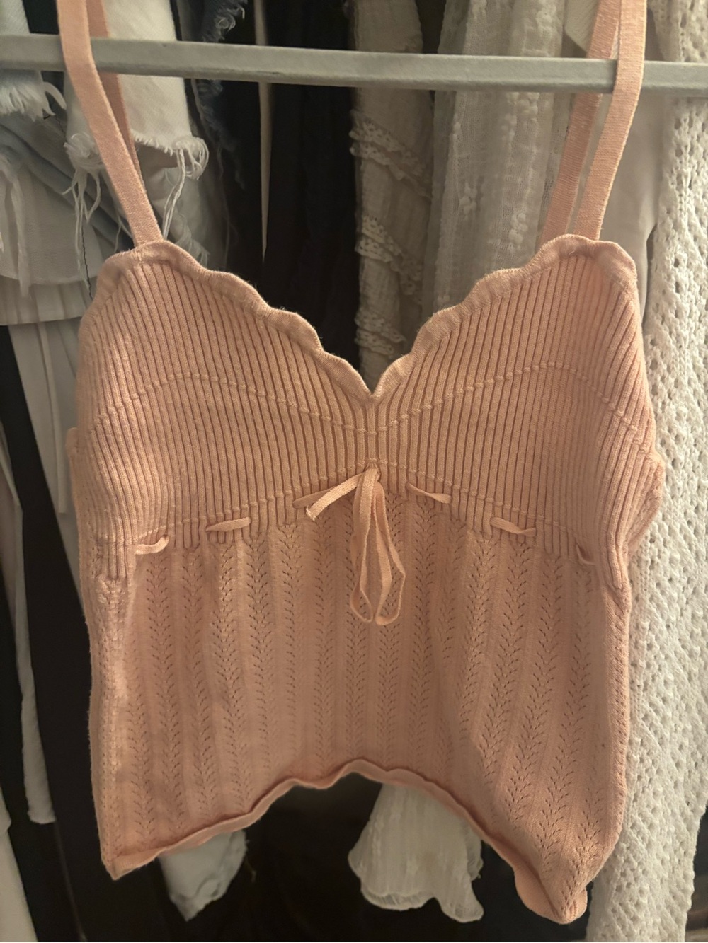 Wilfred Blush Knit Scalloped Cami